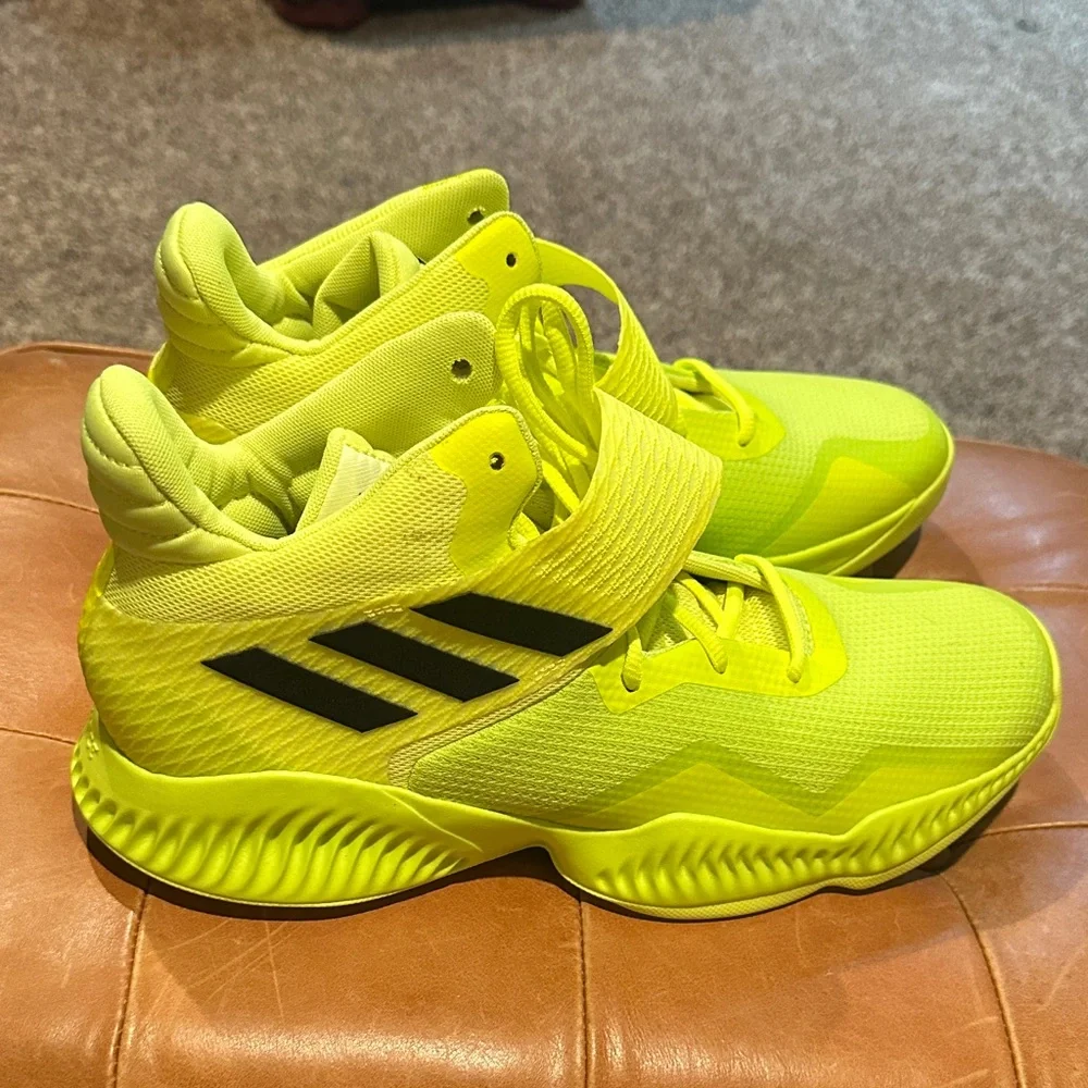 Adidas Men's Neon Yellow Athletic Shoes - Picture 3 of 8